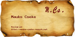 Mauks Cseke névjegykártya